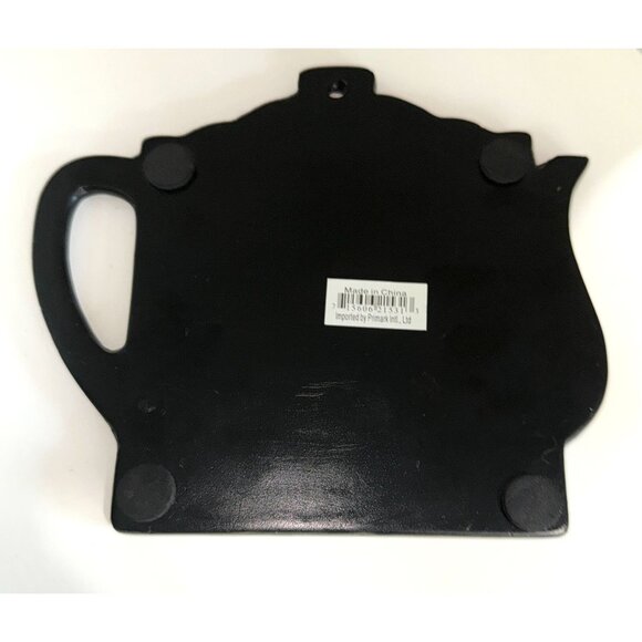 Vintage Rooster Themed Cast Metal Teapot Shaped Trivet/Wall Decor - Picture 8 of 10